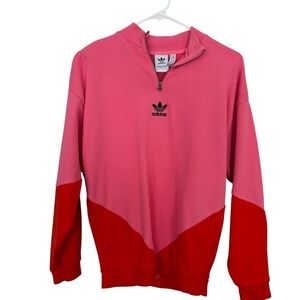 Adidas women’s track jacket in Pink and orange